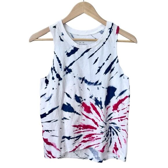 Grayson Threads Sleeveless Red White Blue Tie Dye Lightweight Tank Top. XS. - Picture 2 of 6